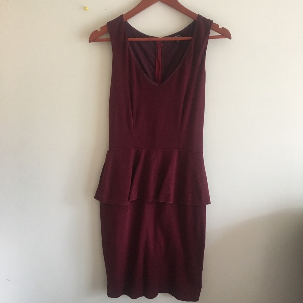Babaton Red Peplum Dress